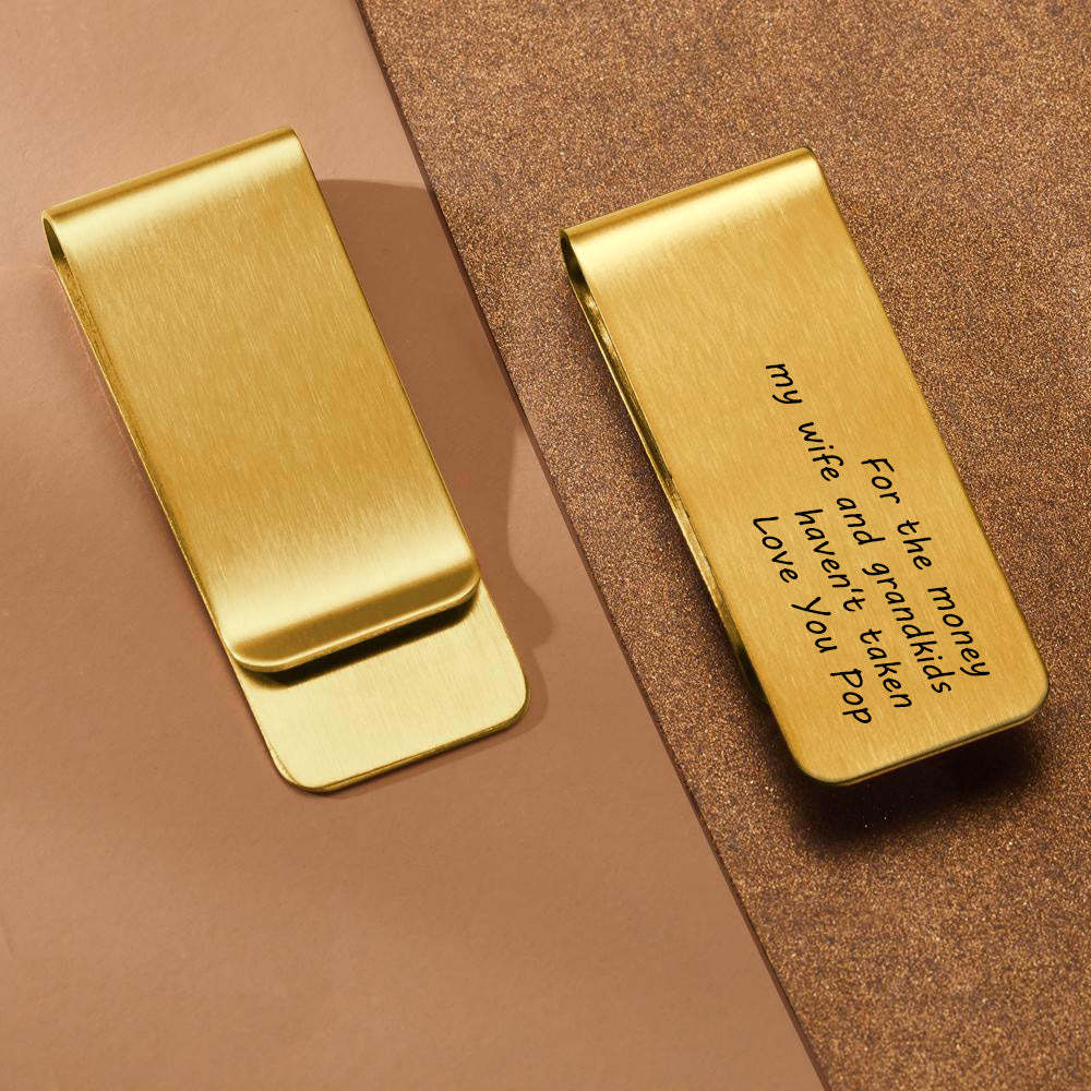 Personalized Money Clip Engraved Money Clip Dad Quote Grandpa Present Men's Gift for Him