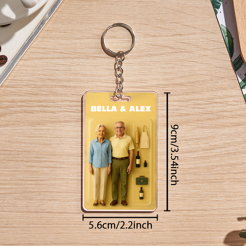 Custom Acrylic Keychain  Personalized Matching Keychains for Couple  Unique Gift Idea Double the Love - 