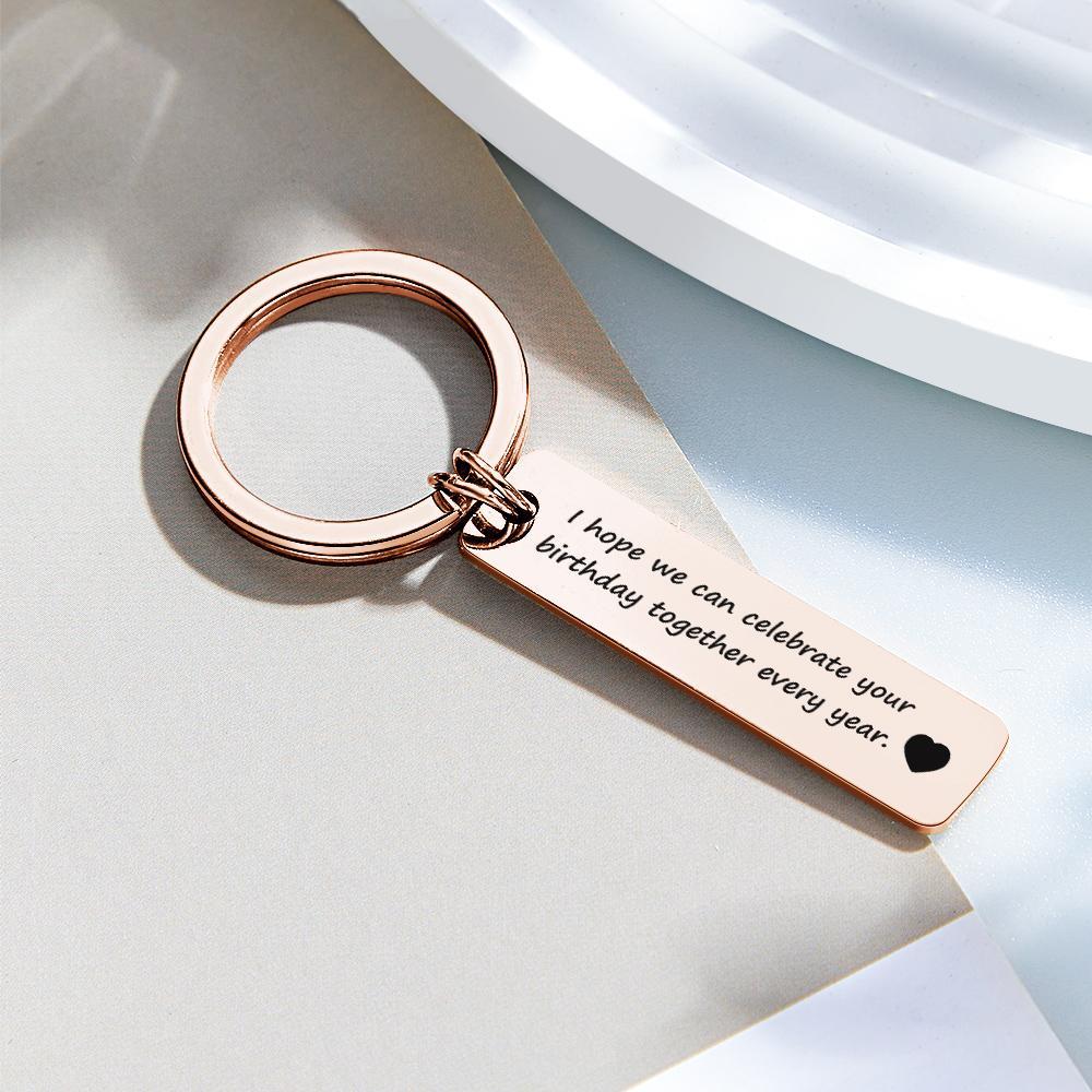 Emoji Keychain Custom Engraved Keychain Stainless Steel Keychain Gifts for Him - CustomPhotoWallet