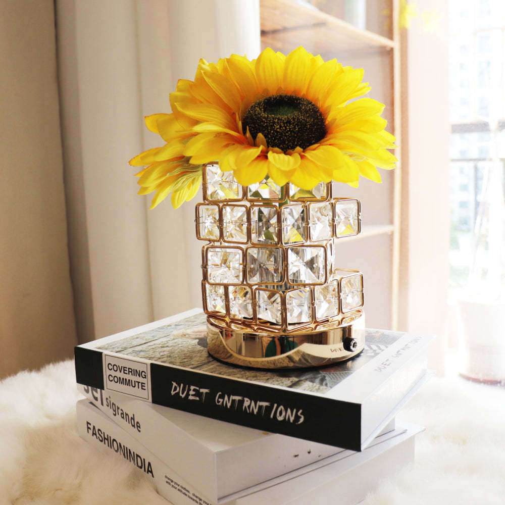 Romantic Sunflower Night Light Cube Flower Lamp Home Decor Gifts - CustomPhotoWallet