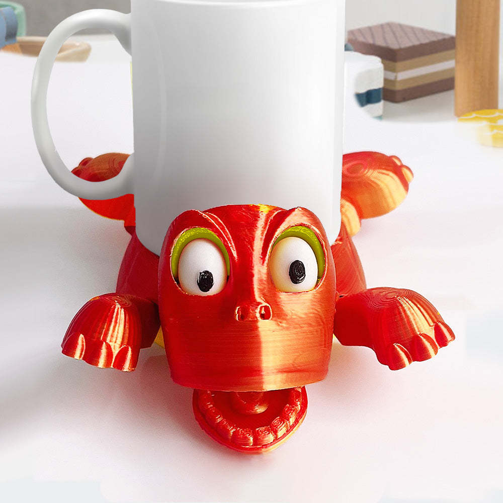 3D Printed Funny Turtle Coaster Creative Open Eyed Turtle Cup Holder Gift for Turtle Lover -