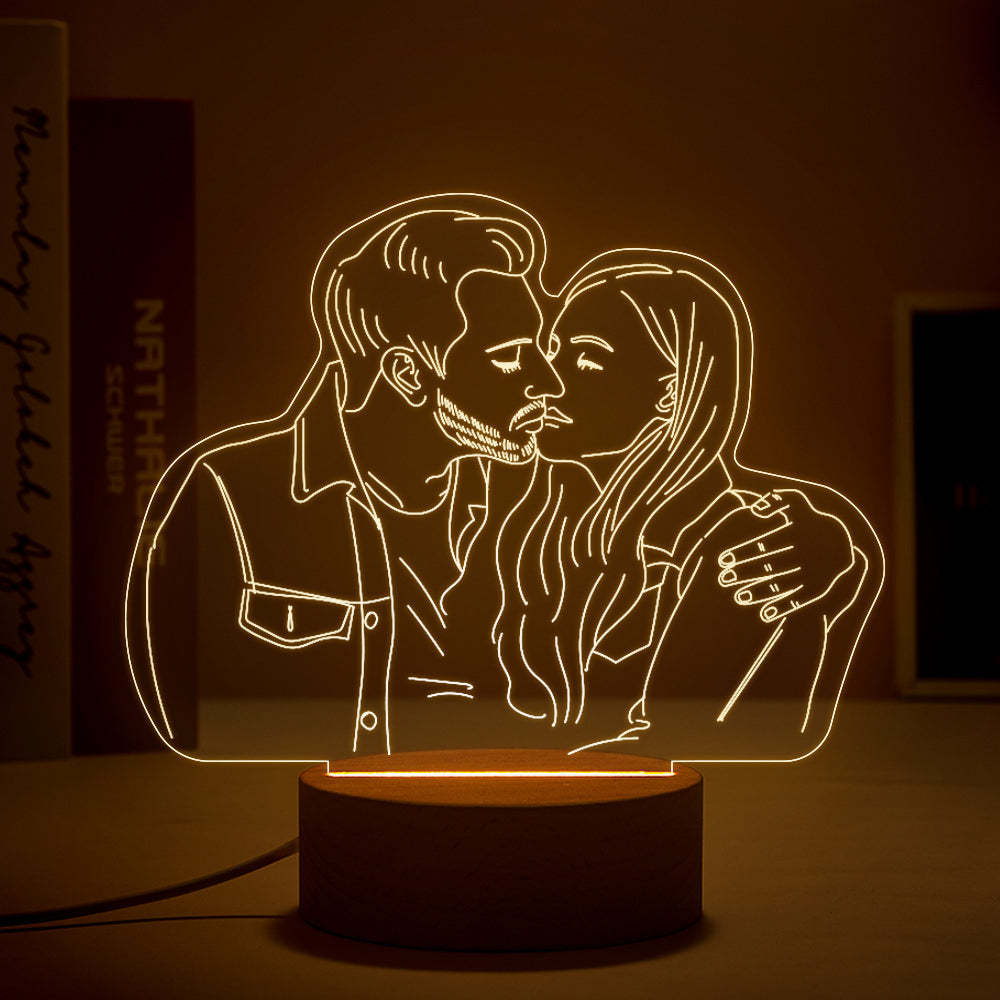 Anniversary Gifts Custom 3D Photo Lamp Personalized Night Light