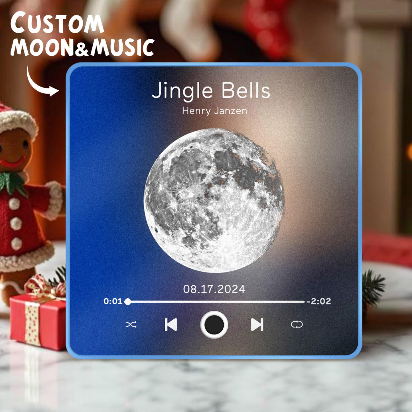 Customized Album Fridge Magnet Personalized Music Fridge Magnet Can Play Songs Christmas Gift - 