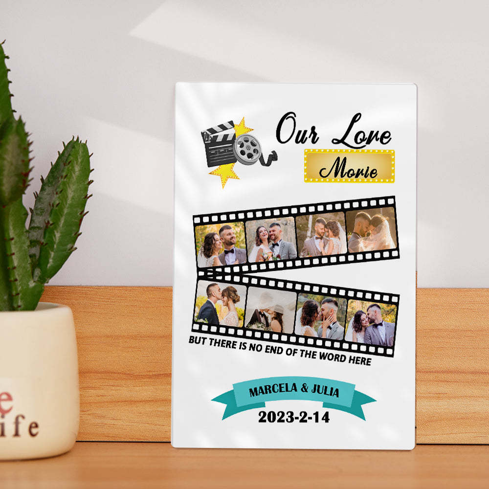 Custom Roll Photo Keychain Personalized Plaque Gift For Her - CustomPhotoWallet