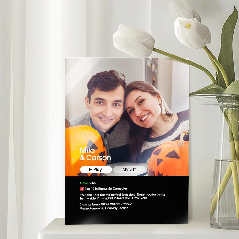 Custom Love Movie Poster Plaque/Keychain for Her - CustomPhotoWallet