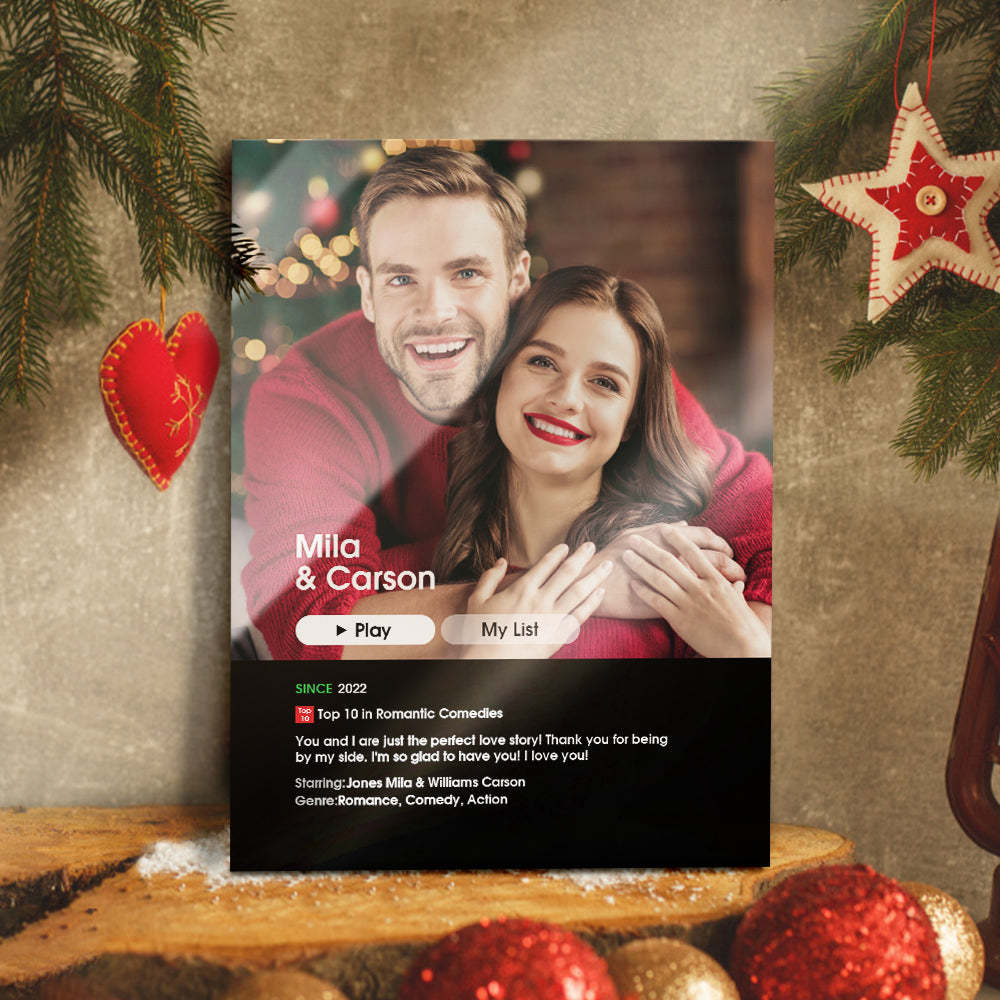 Custom Love Movie Poster Plaque/Keychain for Her - CustomPhotoWallet
