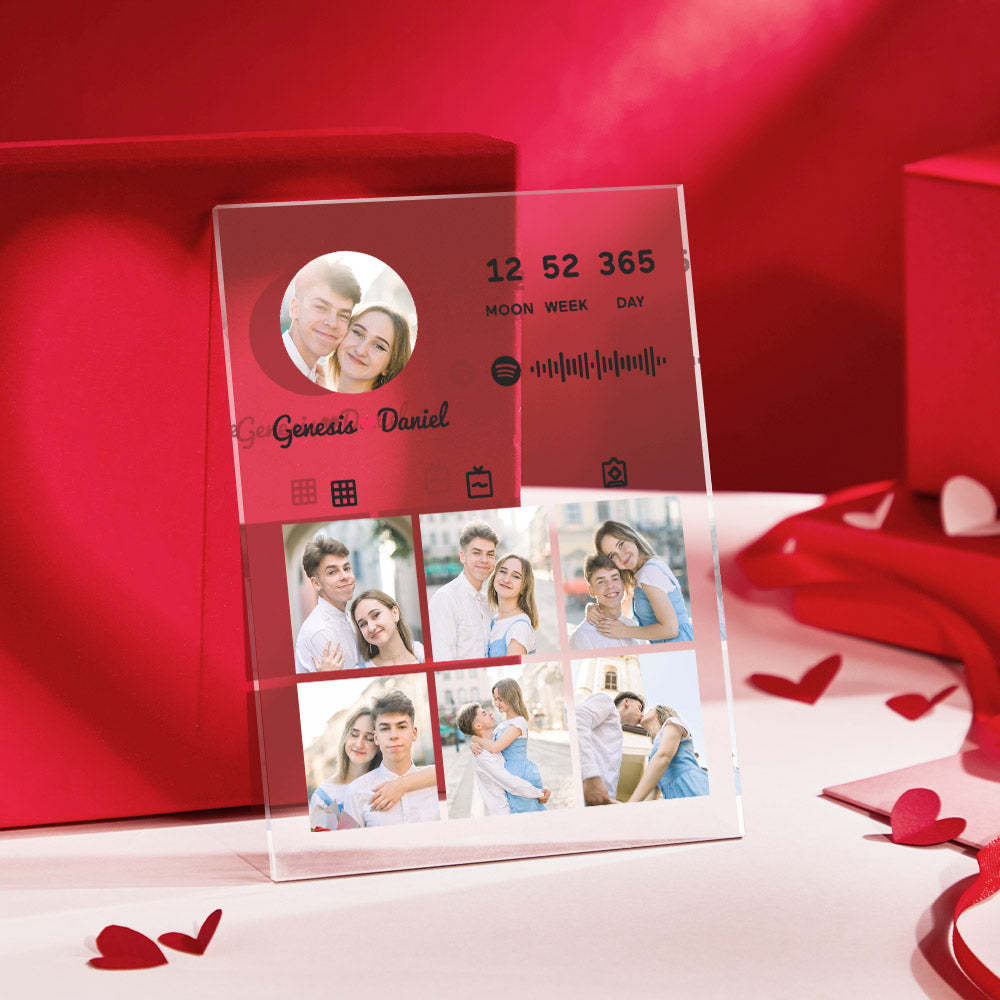 Custom Spotify Music Plaque Personalized Photo Anniversary Plaque Gift - CustomPhotoWallet