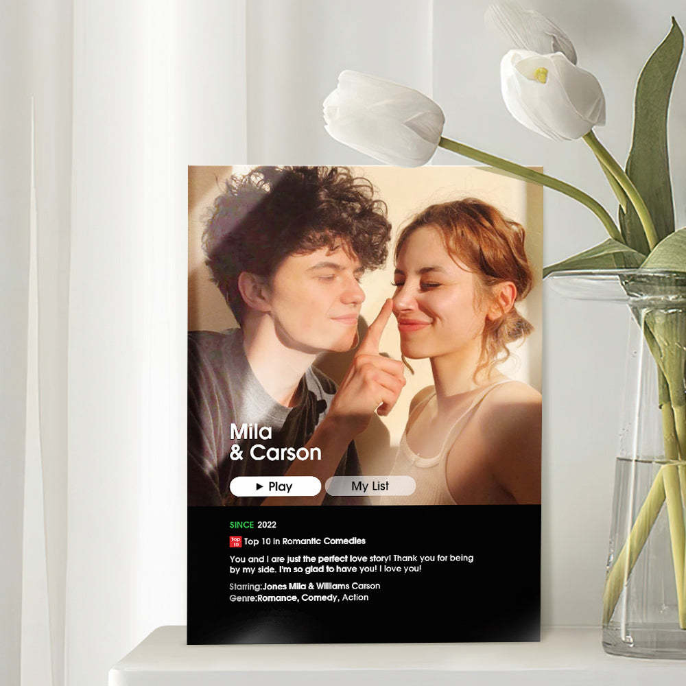 Custom Love Movie Poster Plaque/Keychain for Her - CustomPhotoWallet