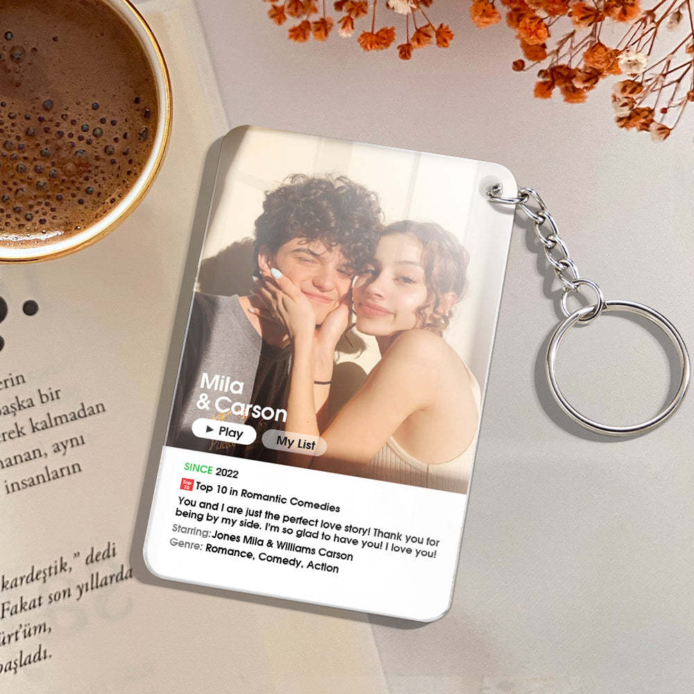 Custom Love Movie Poster Plaque/Keychain for Her - CustomPhotoWallet