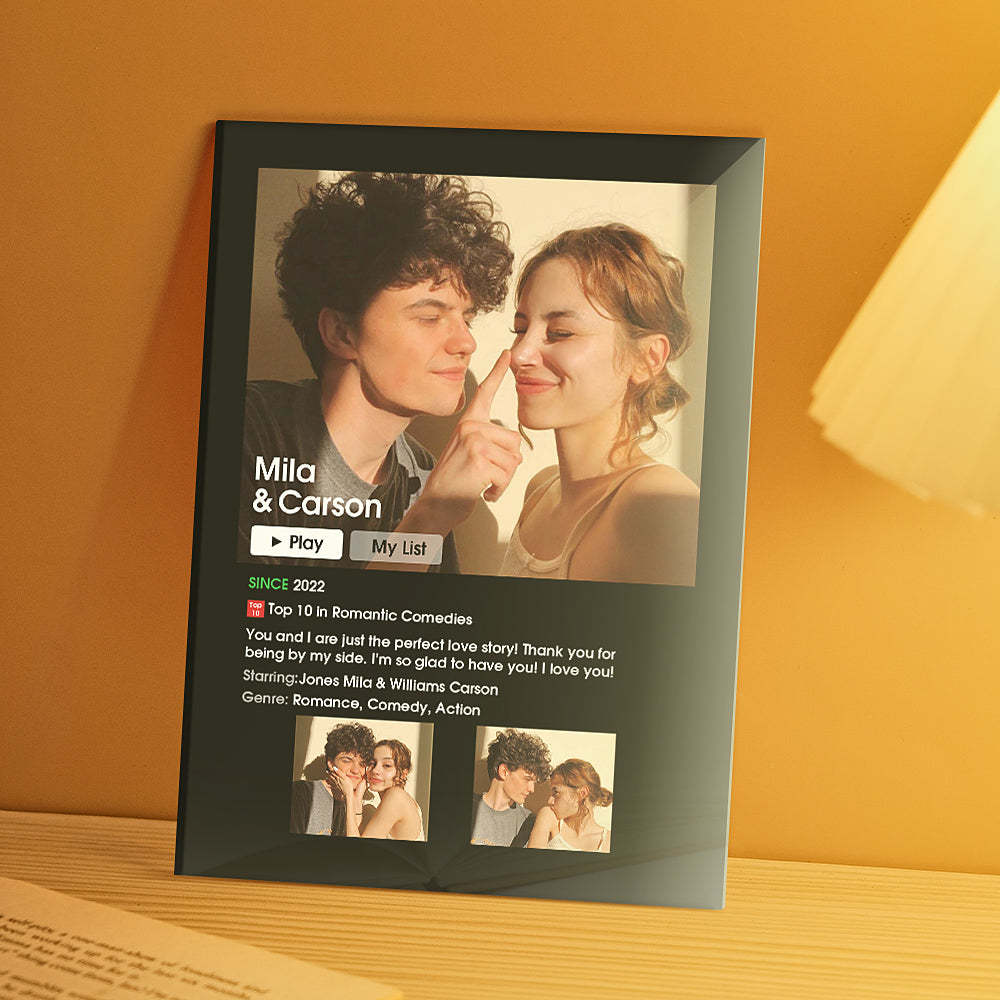 Custom Movie Poster Keychain Photo Plaque Gifts For Lover - CustomPhotoWallet