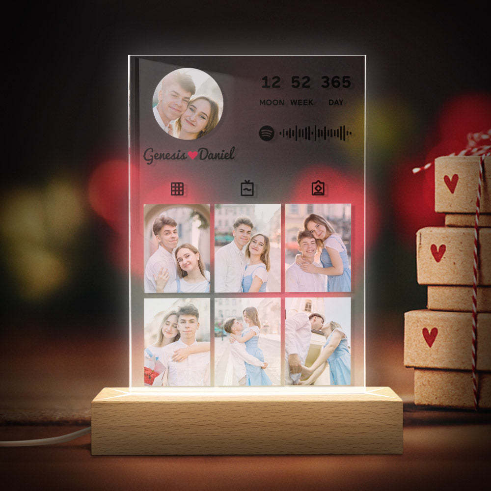 Custom Spotify Music Plaque Personalized Photo Anniversary Plaque Gift - CustomPhotoWallet