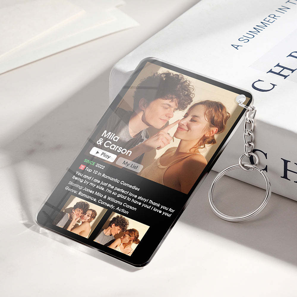 Custom Movie Poster Keychain Photo Plaque Gifts For Lover - CustomPhotoWallet