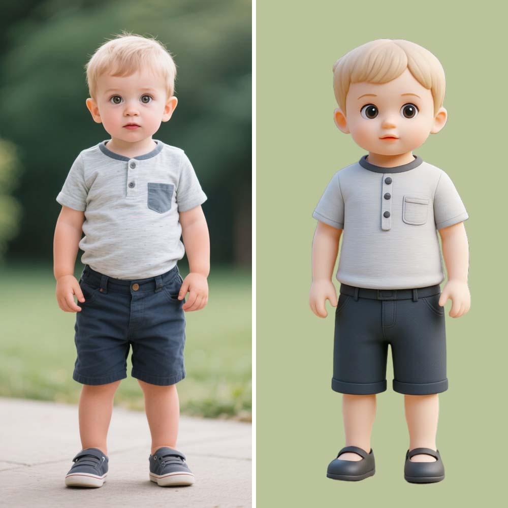 Custom Action Figure Personalised Character Figurine from Ai Photo 3D Printed Birthday Gifts for Girl