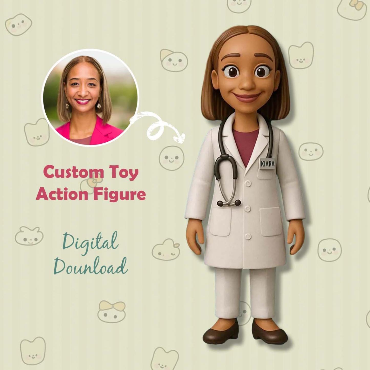 Custom Action Figure Personalized Character Figurine from Ai Photo 3D Printed Birthday Gifts for Girl