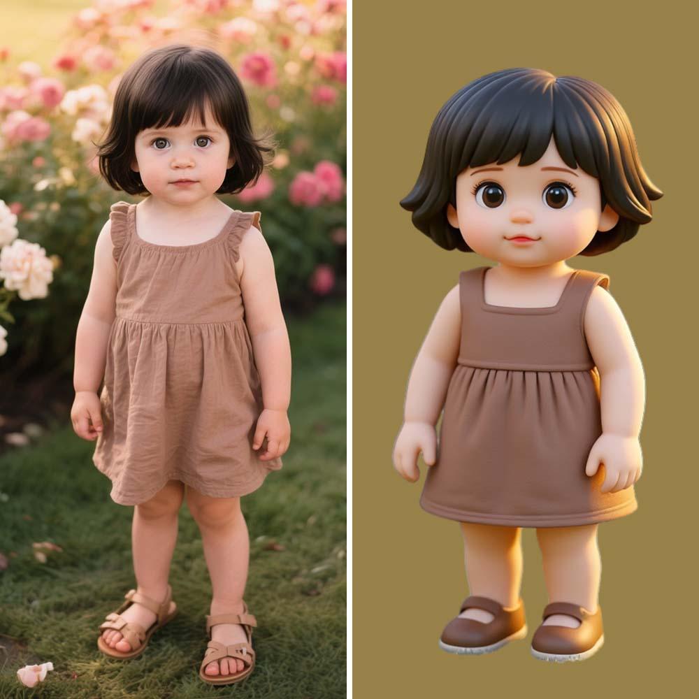 Custom Action Figure Personalised Character Figurine from Ai Photo 3D Printed Birthday Gifts for Girl