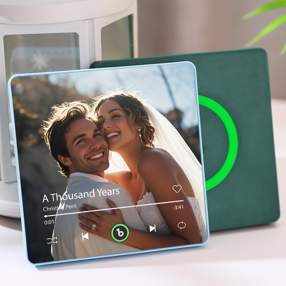 Gifts for Her 4.0 Edition Upgrade Custom Photo Music Fridge Magnet Colorful Frame Album Fridge Magnet Can Play Songs