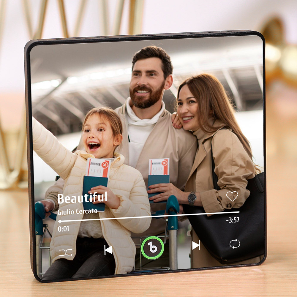 Gifts for Family 4.0 Edition Upgrade Custom Photo Music Fridge Magnet Colorful Frame Album Fridge Magnet Can Play Songs