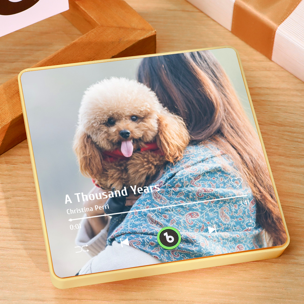 4.0 Edition Upgrade Custom Photo Music Fridge Magnet Colorful Frame Album Fridge Magnet Can Play Songs Gifts for Pet Lover