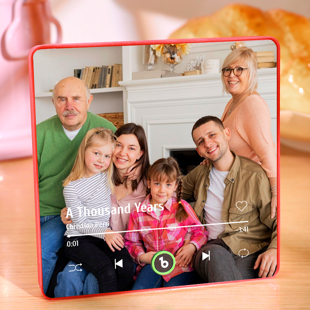 Custom Photo Music Fridge Magnet 4.0 Edition Upgrade Colorful Frame Album Fridge Magnet Can Play Songs Family Photo Frame