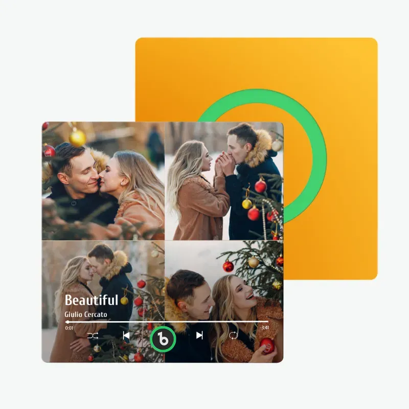 Custom Music & Photo Fridge Magnet FridgeBeats Pro Supports Bluetooth Connectivity New 4.0 Upgrade Colorful Frame Album Fridge Magnet Gifts for Christmas - 