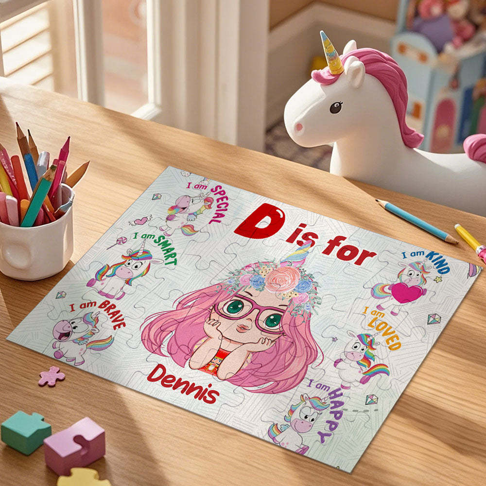 Personalized Jigsaw Puzzle Trendy Birthday Gift for Grandkid & Kids -