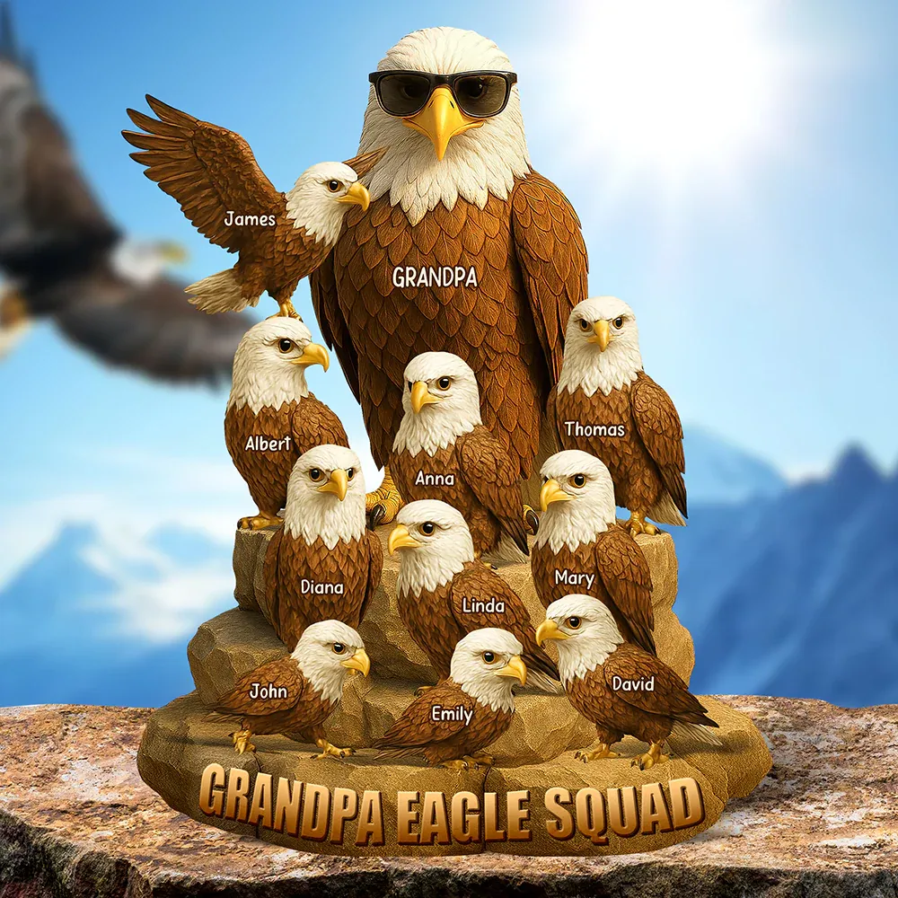 Eagle Dad Acrylic Plaque Personalized Gifts For Dad