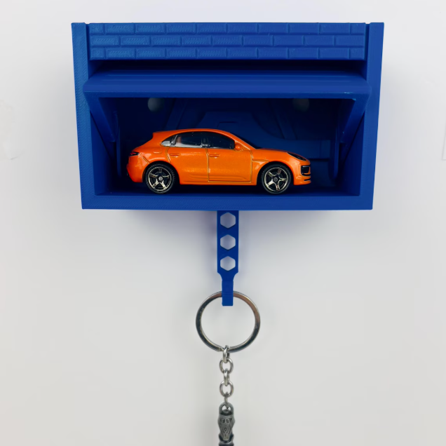 Mini Garage Key Holder for 1:64 Scale Cars Wall Mount Display Gift for Car Lovers Father`s Day Gift