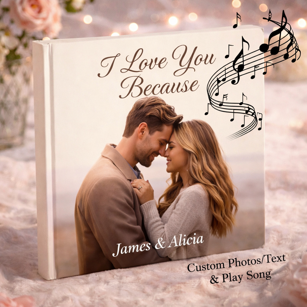 Why I Choose You Personalized Love Reasons Book with Song Plays Your Song & Tells Your Love Story - 