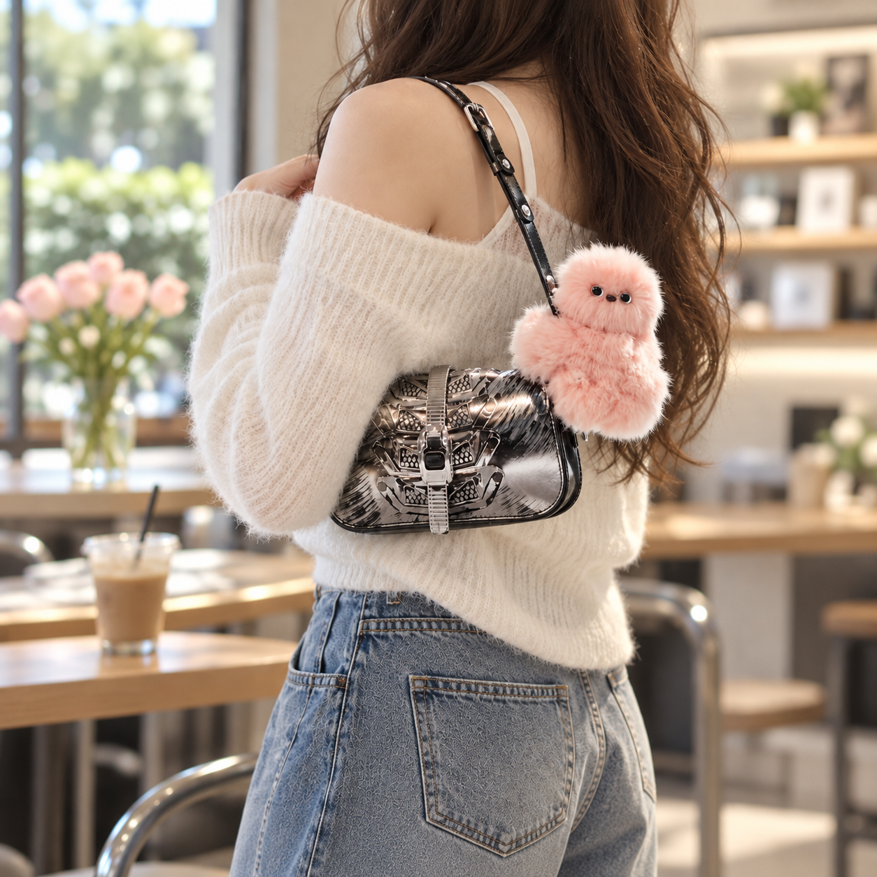 Interactive Head-Shaking Plush Owl Bag Charm - Talking & Musical Fluffy Bag Pendant | Holiday Gift Idea - 