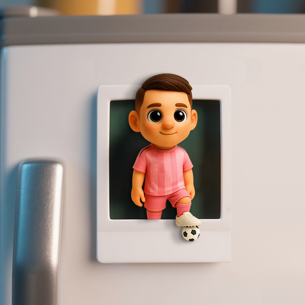 Custom 3D Fridge Magnet from Your Photo Personalized Cartoon Mini Figure Magnetic Gift for Him or Her -