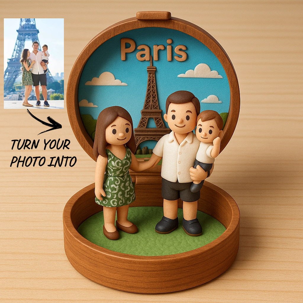 Custom 3D Action Figure Box Turn Your Photo Into a Personalized Toy Figure Unique Gift for Couples