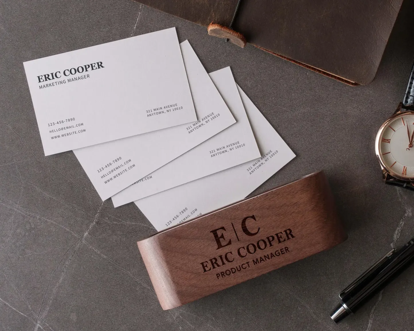 Personalized Gift for Him, Customized Business Card Holder,Personalized Business Card Holder,Desk Accessories