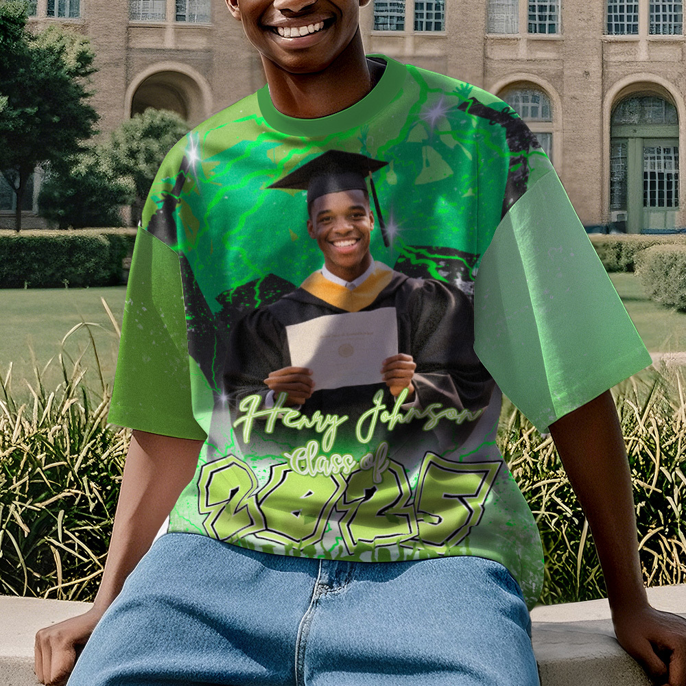 Custom 3D Graduation Shirt Personalised with Name & Year Gift for Her