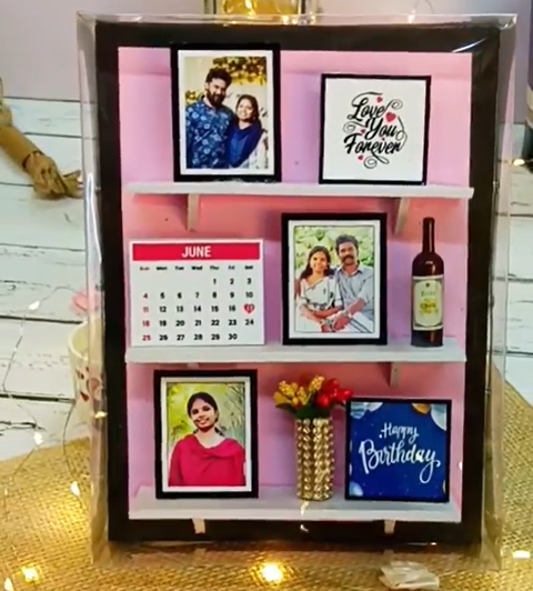 THE MINIATURE RACK Custom Photo & Message Valentine's Day Gift, Personalized Couple Keepsake - 