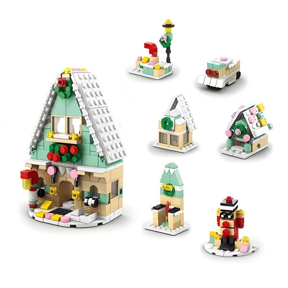 Christmas Sleigh Brick Figures Blind Box  Christmas Brick Figures  Surprise Blind Box  24 Calendar Countdown Gift Box - 