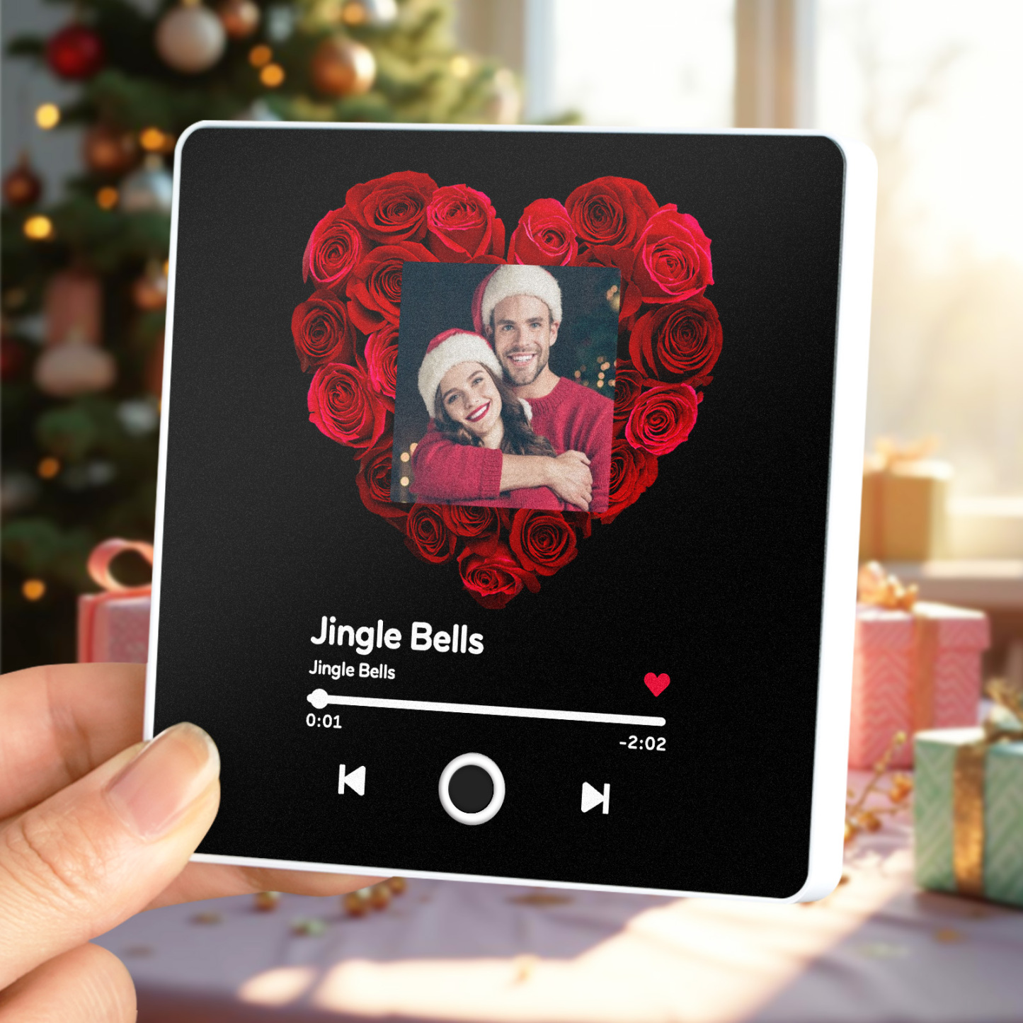 Customized Album Fridge Magnet Personalized Music Fridge Magnet Can Play Songs Christmas Gift - 