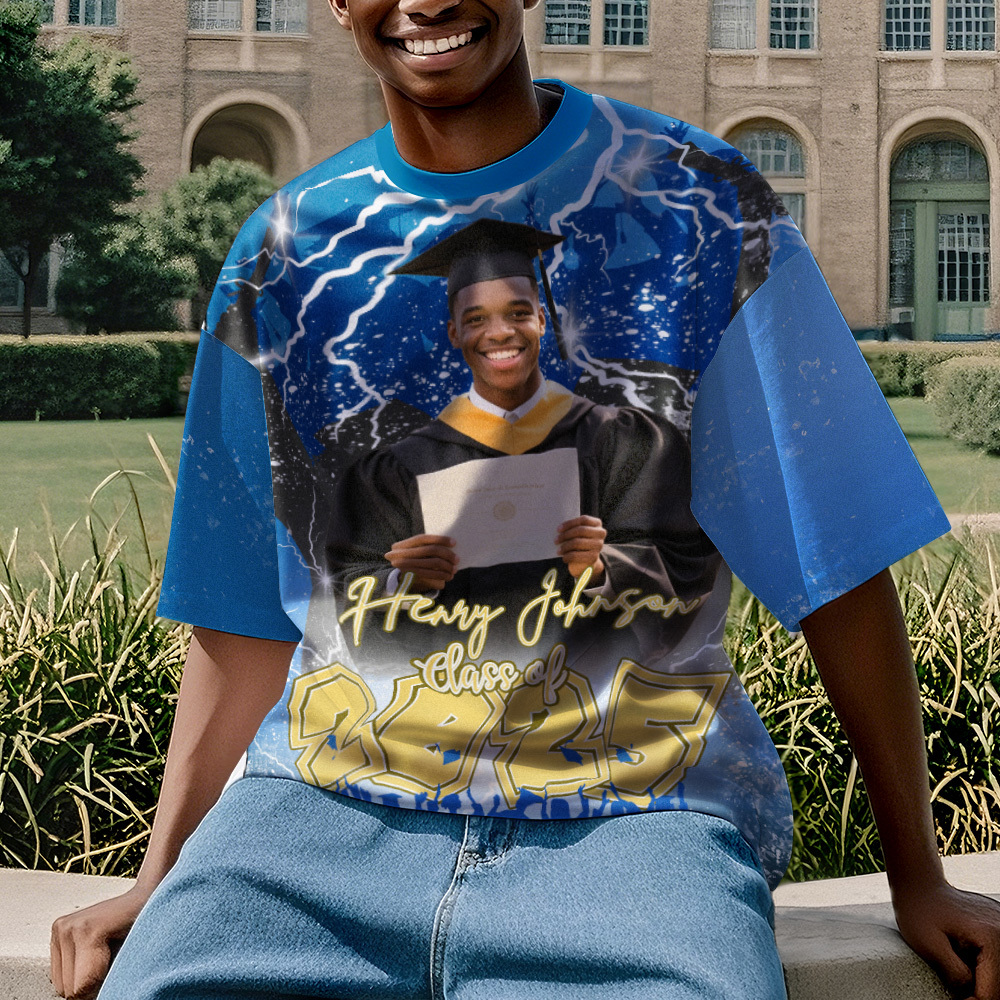Custom 3D Graduation Shirt Personalised with Name & Year Gift for Her