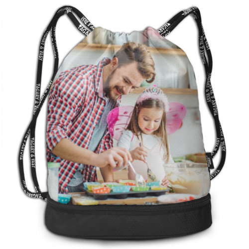 Back to School Gifts Bundle Photo Backpack- Custom Photo On Drawstring Sportpack -