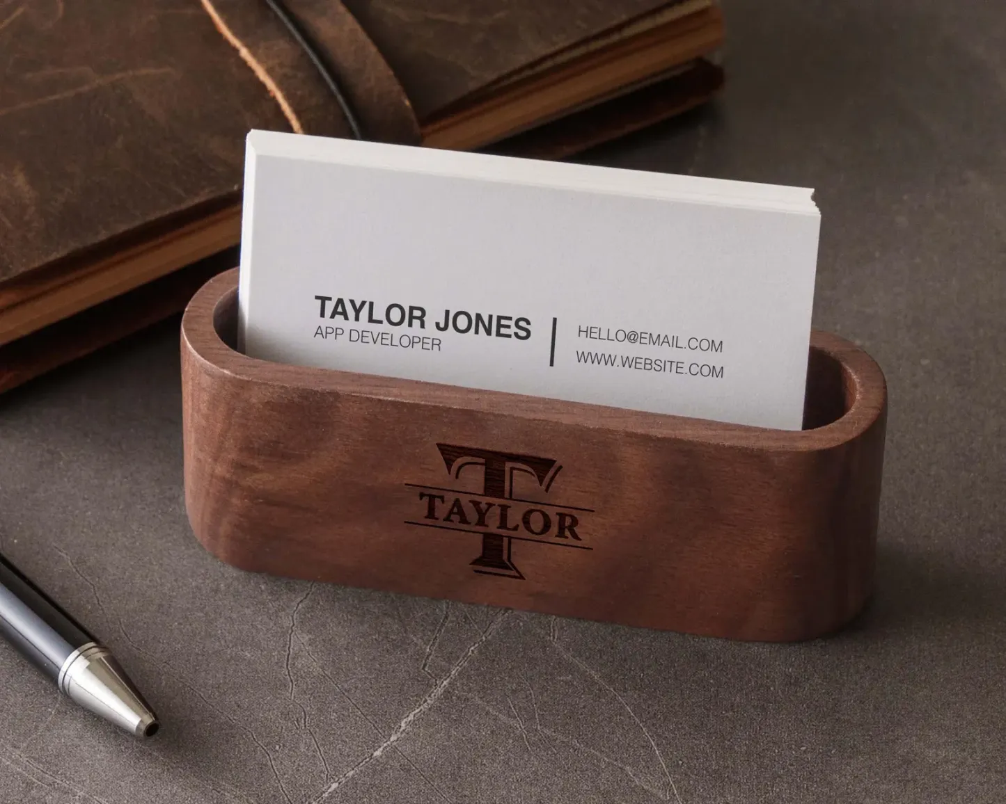 Personalized Gift for Him, Customized Business Card Holder,Personalized Business Card Holder,Desk Accessories