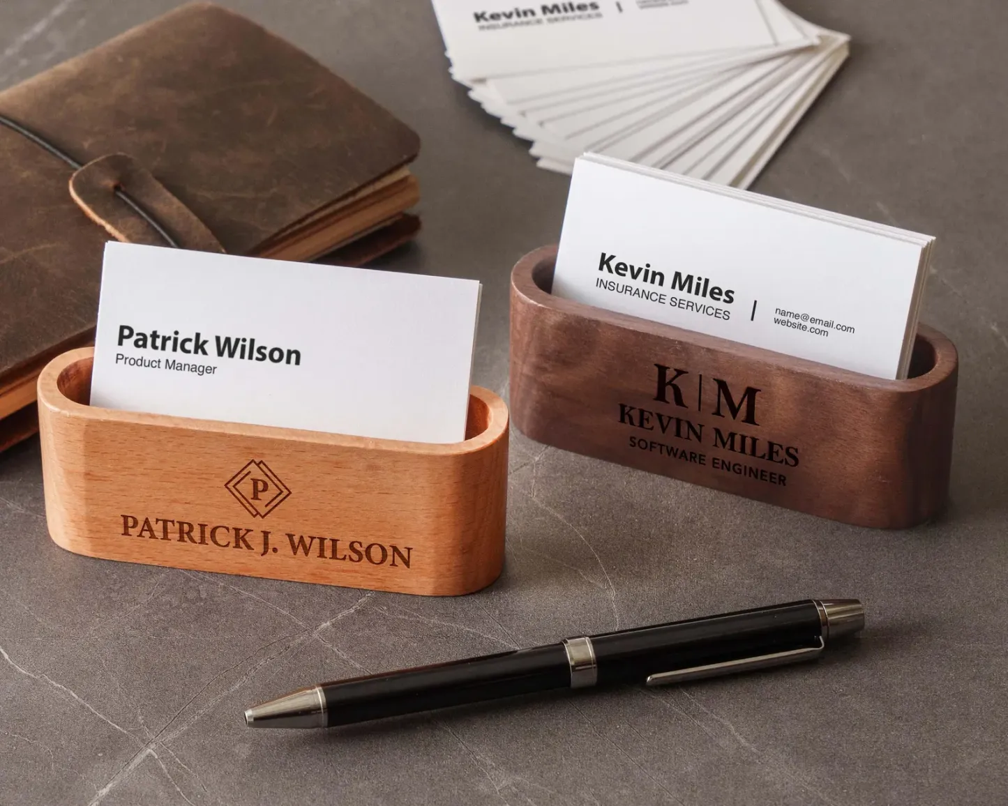 Personalized Gift for Him, Customized Business Card Holder,Personalized Business Card Holder,Desk Accessories