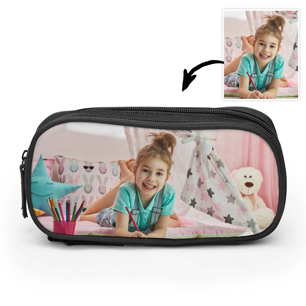 Back To School Custom Photo Pencil Case For Boys And Girls -