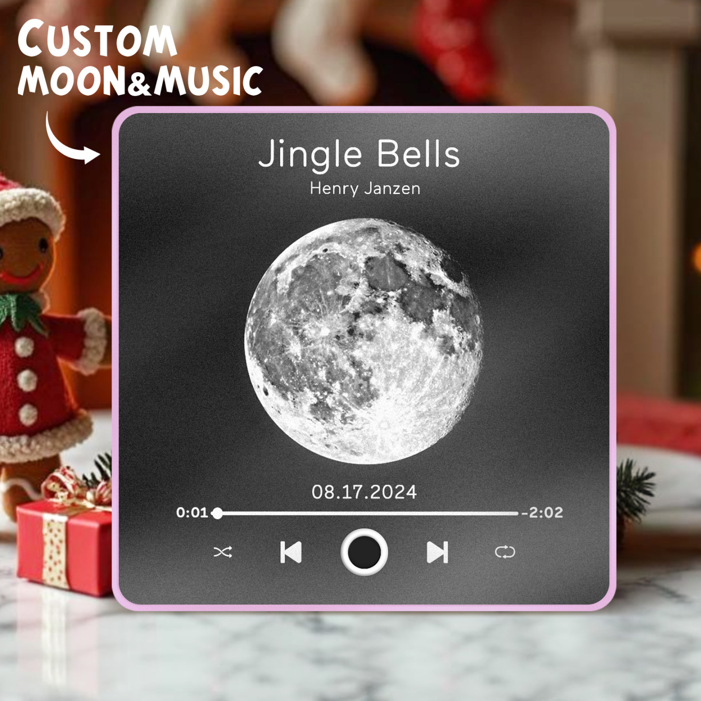 Customized Album Fridge Magnet Personalized Music Fridge Magnet Can Play Songs Christmas Gift - 