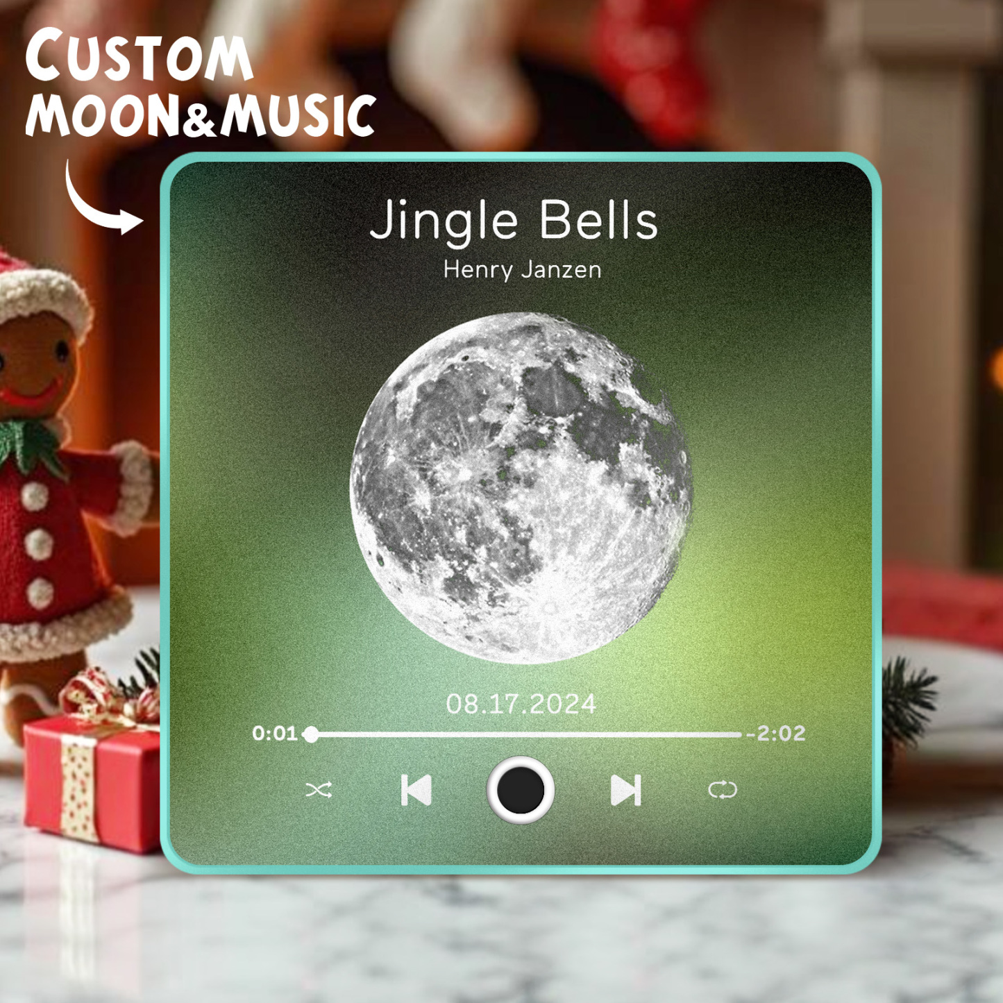 Customized Album Fridge Magnet Personalized Music Fridge Magnet Can Play Songs Christmas Gift - 