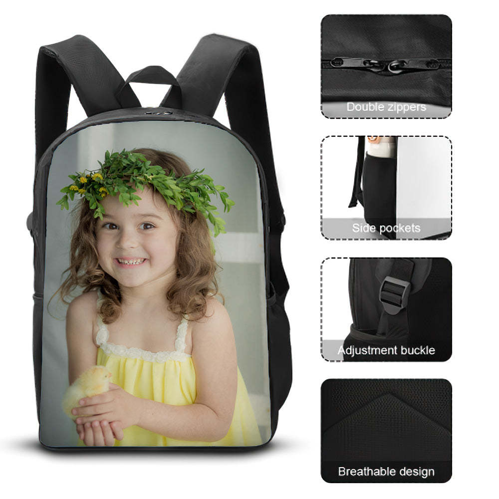 Custom Couple's Photo Backpack Back To School Gifts For Boys -