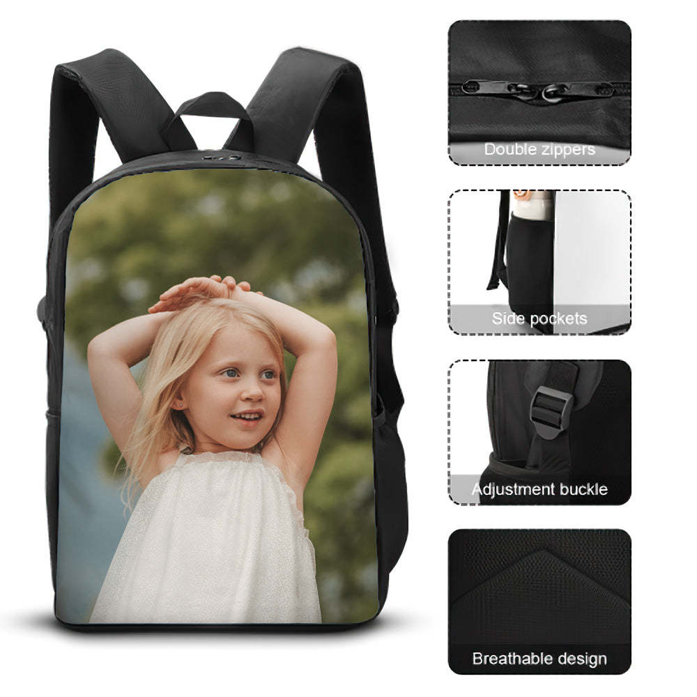 Custom Photo Backpack, Back To School Gifts For Kids, Picture Backpack, Customized Backpack -