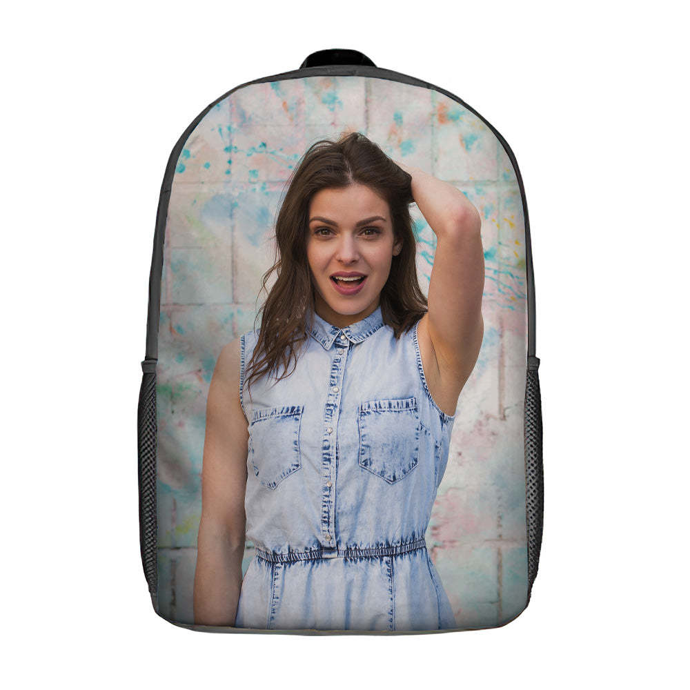 Personalized Photo Backpack, Picture School Bag, Back to School Gifts for Boys and Girls -