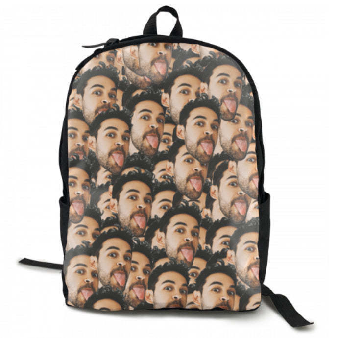 Custom Mash Face Photo Backpack Back To School Gifts -