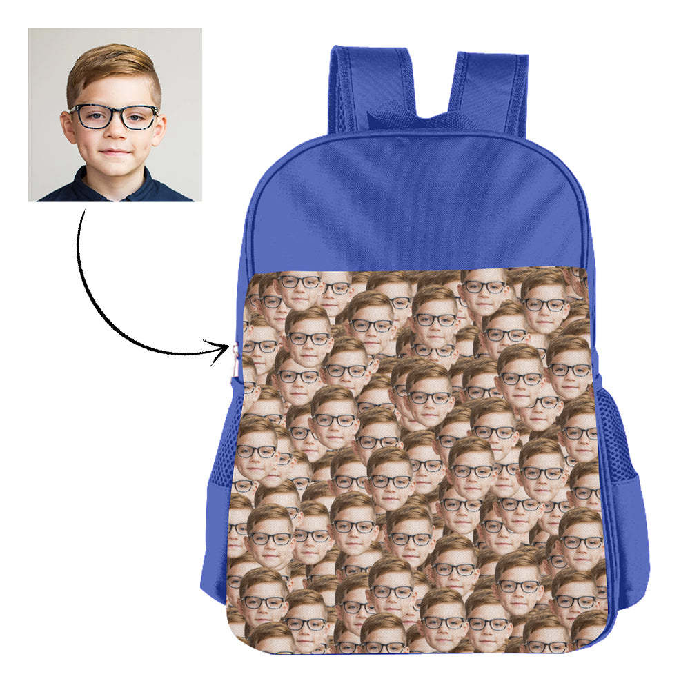 Back To School Personalized Mash Face Photo School Backpack For Kids -