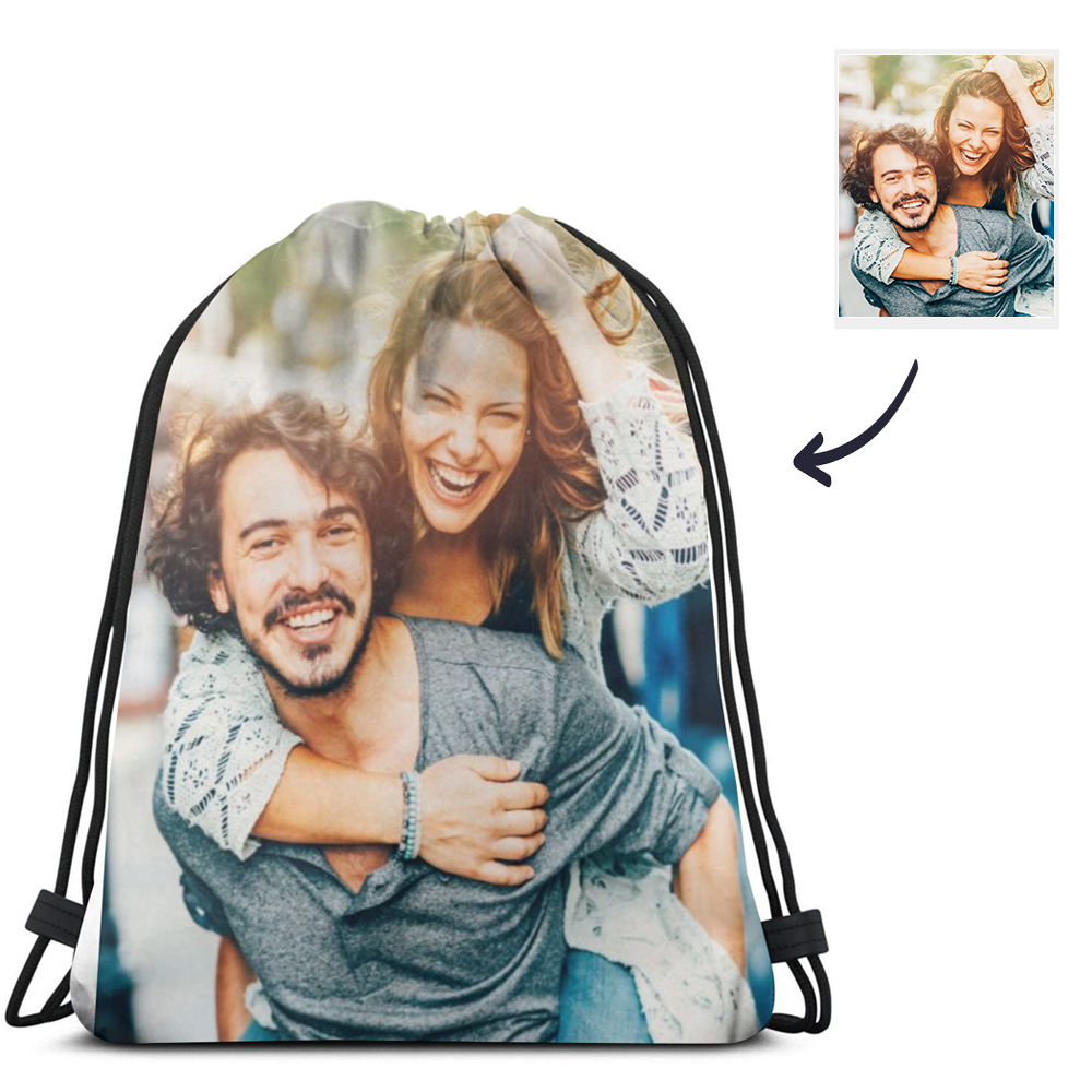 Graduation Gift Custom Drawstring Bags  Personalized Photo Drawstring Sportpack -