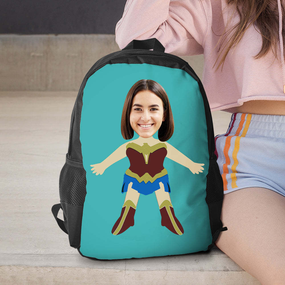 Personalized Wonder Women Backpacks Minime School Bookbags Back To School Gifts For Boys Gifts -